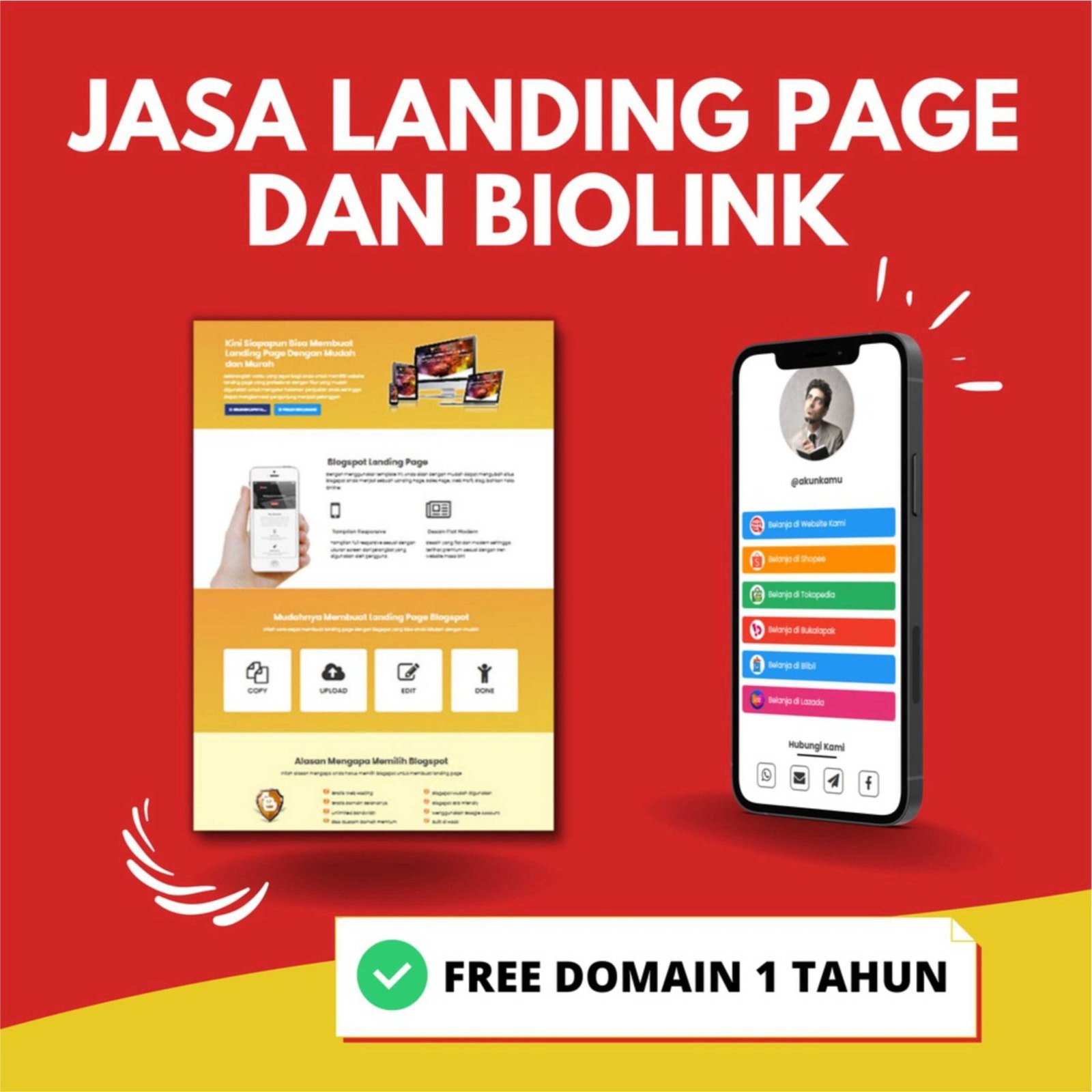 Jasa Pembuatan Biolink dan Landing Page Premium